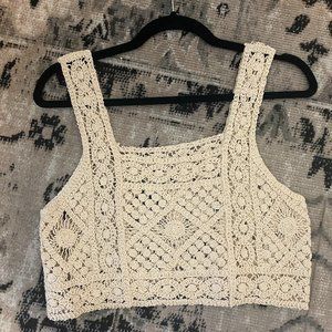 Crochet Crop Top; SZ S